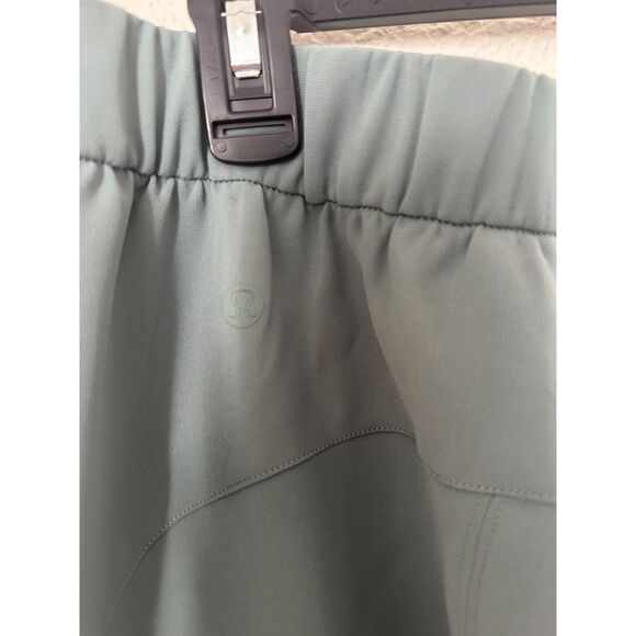 Lululemon Dynamic Days Pant Womens 32 Blue Green Travel Woven Polyester Crepe - Picture 9 of 10